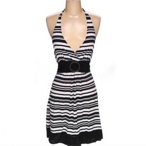 ENT Entrancy Halter Black & White Dress Size Small